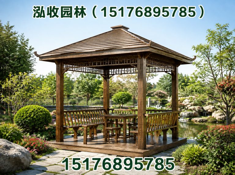 钦州防腐木凉亭展示图